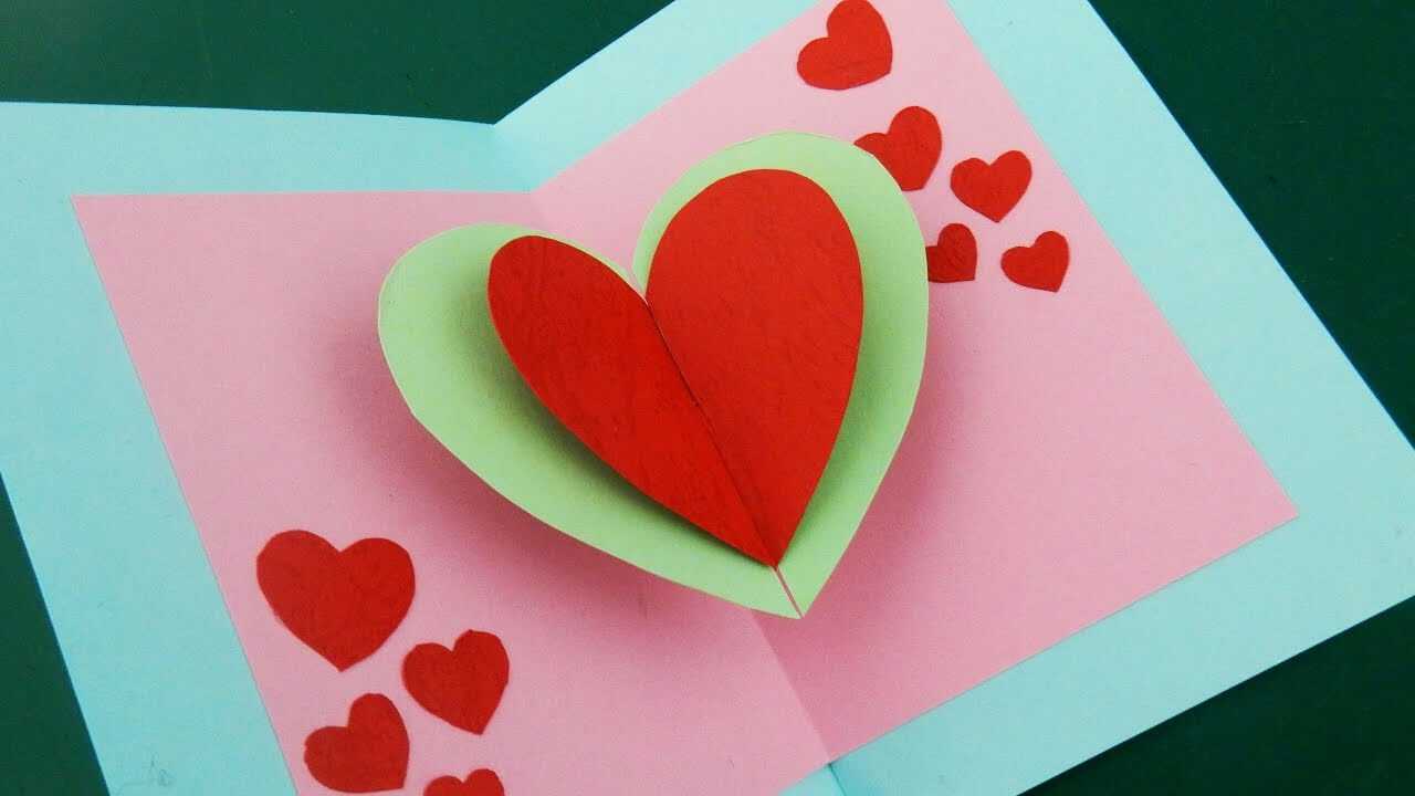 Pop Up Card (Floating Heart) – How To Make A Mini Greeting Card With A Pop  Out Heart – Ezycraft Throughout Pop Out Heart Card Template