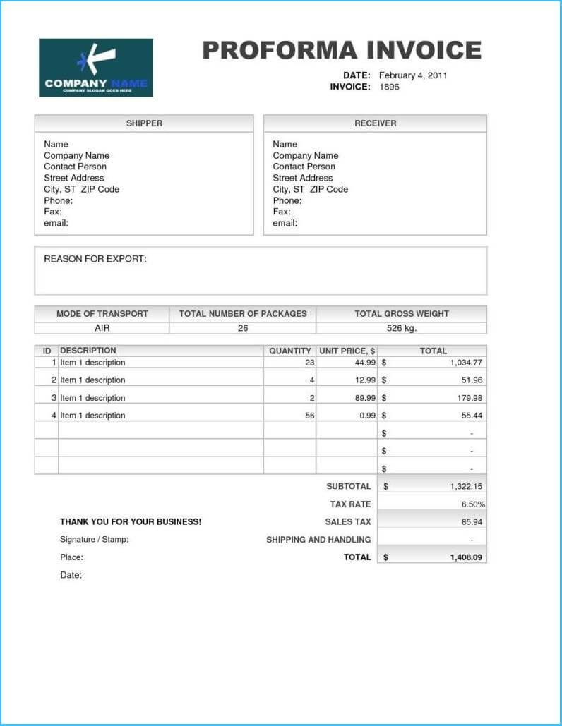 Popular Credit Card Invoice Template Which Can Be Used As In Credit Card Bill Template