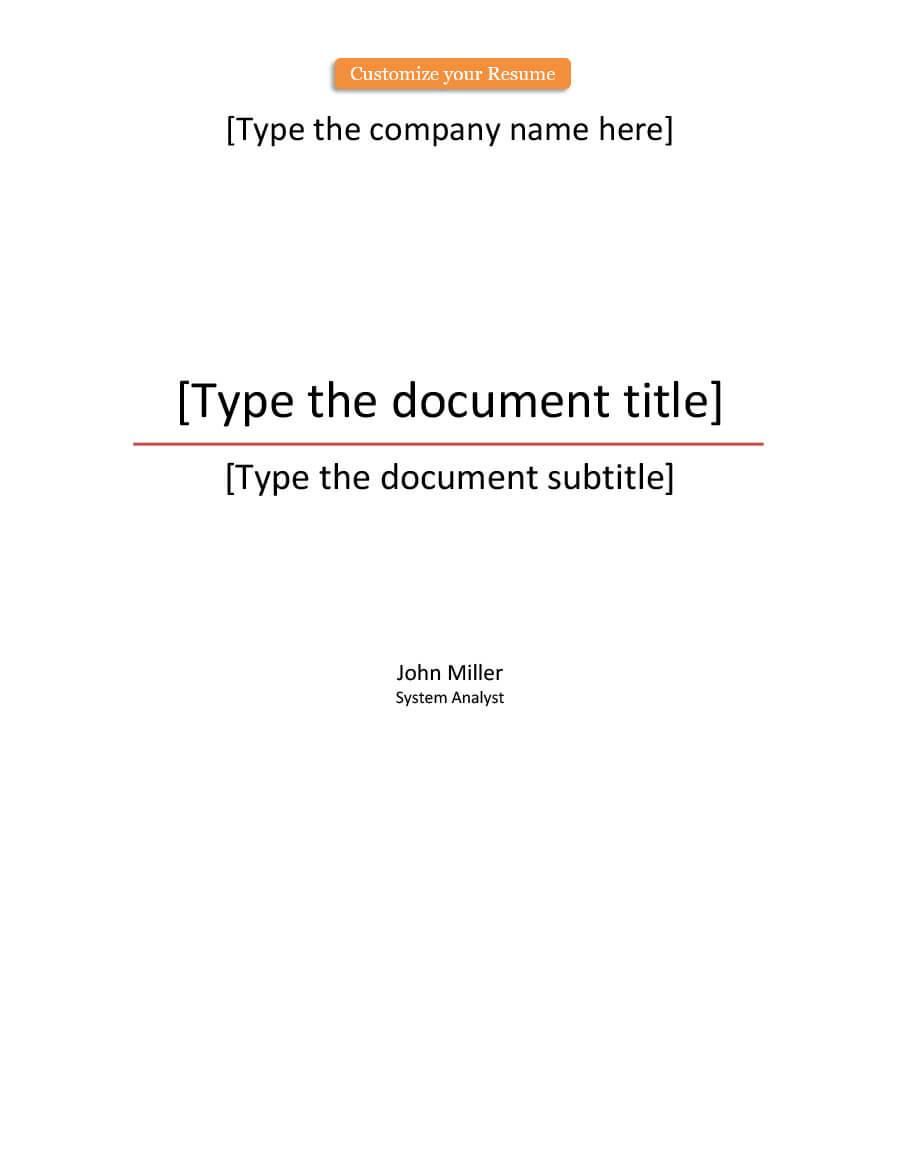 Portfolio Title Page Template Beautiful 39 Amazing Cover For Word Title Page Templates