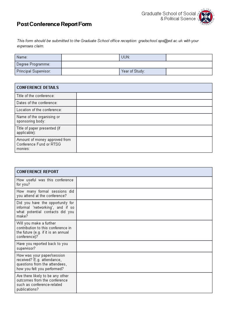 Post Conference Report | Templates At Allbusinesstemplates With What Is A Report Template