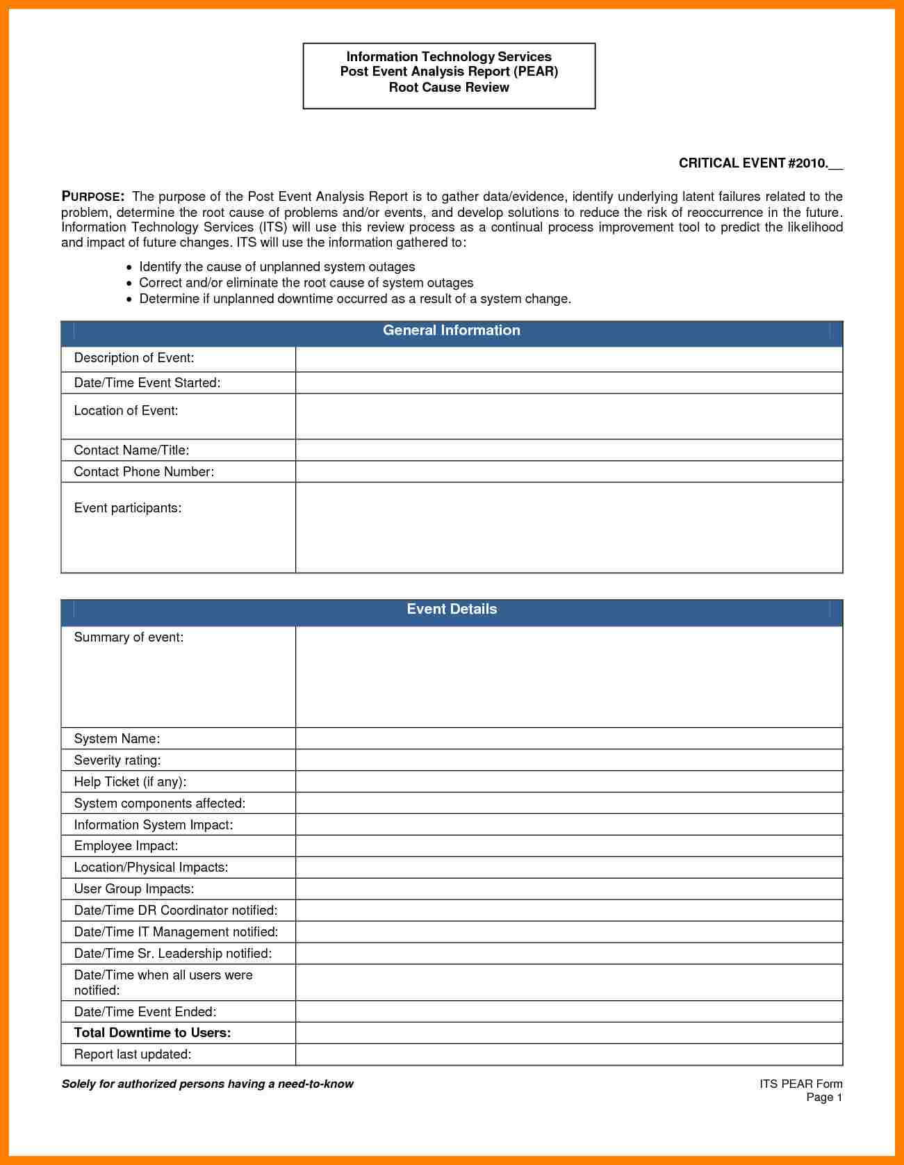 Post Event Evaluation Report Template - Atlantaauctionco Within Event Debrief Report Template