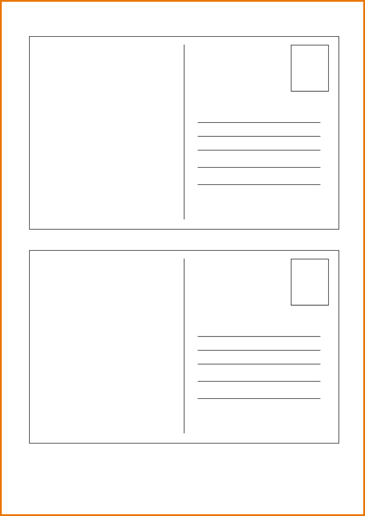 Postcard Template Postcard Printing Postcard Template With Free Blank Postcard Template For Word