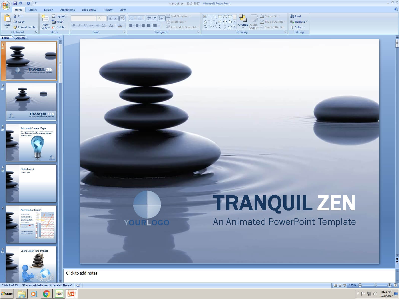 Powerpoint: Tranquil Zen Presentation Template Pertaining To Presentation Zen Powerpoint Templates
