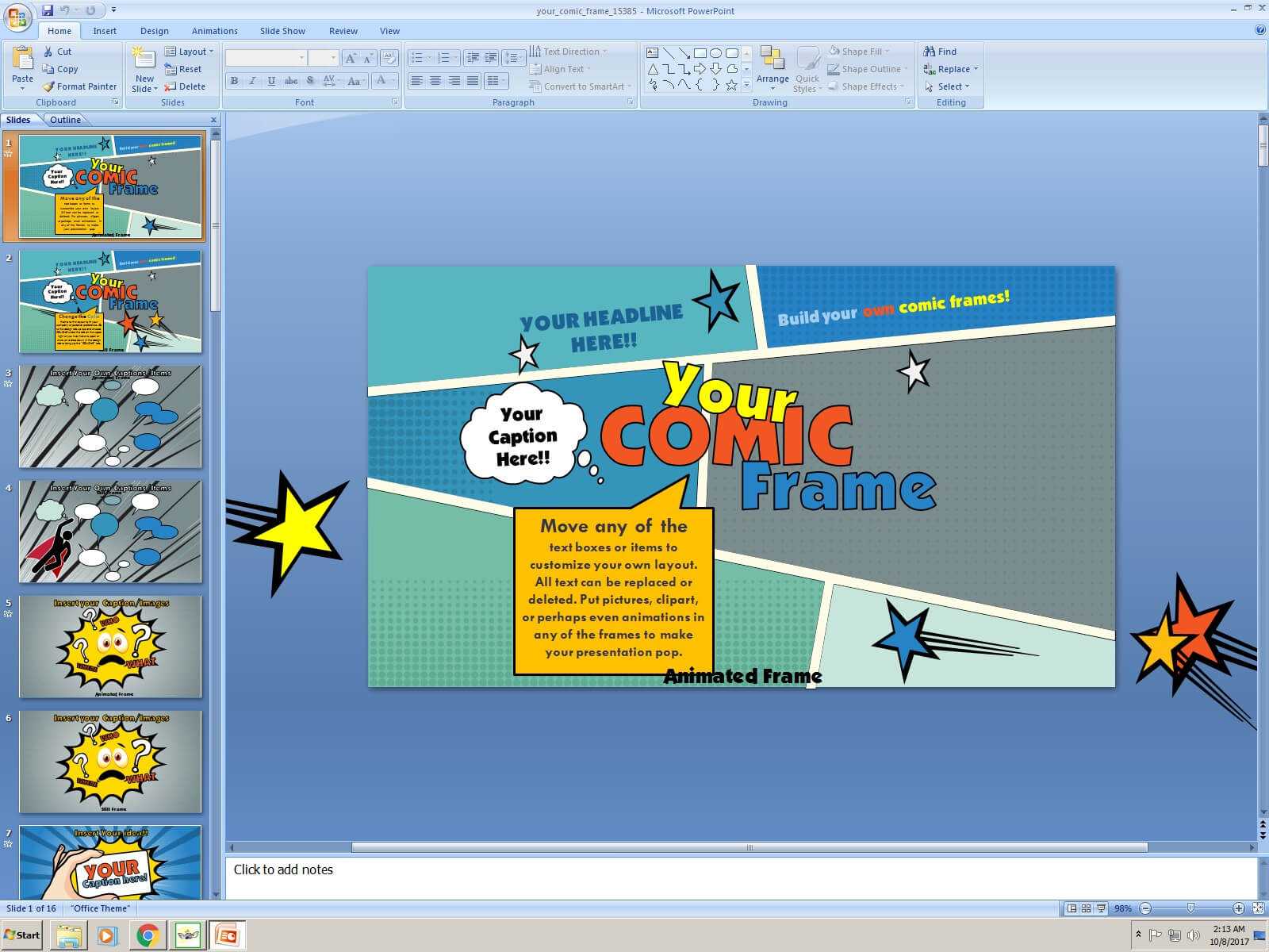 Powerpoint Comic Template