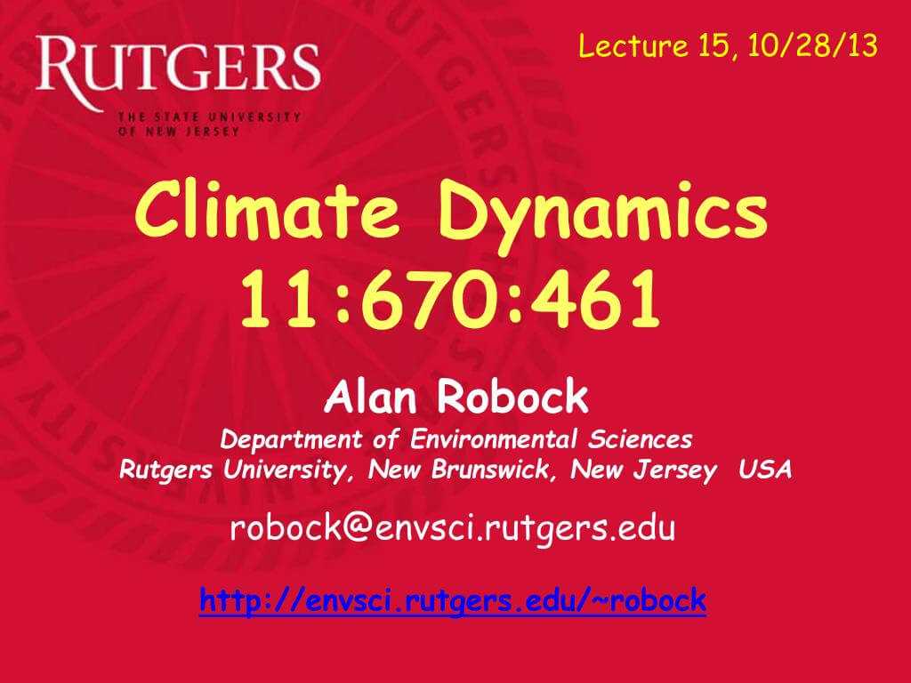 Ppt – Alan Robock Department Of Environmental Sciences With Regard To Rutgers Powerpoint Template