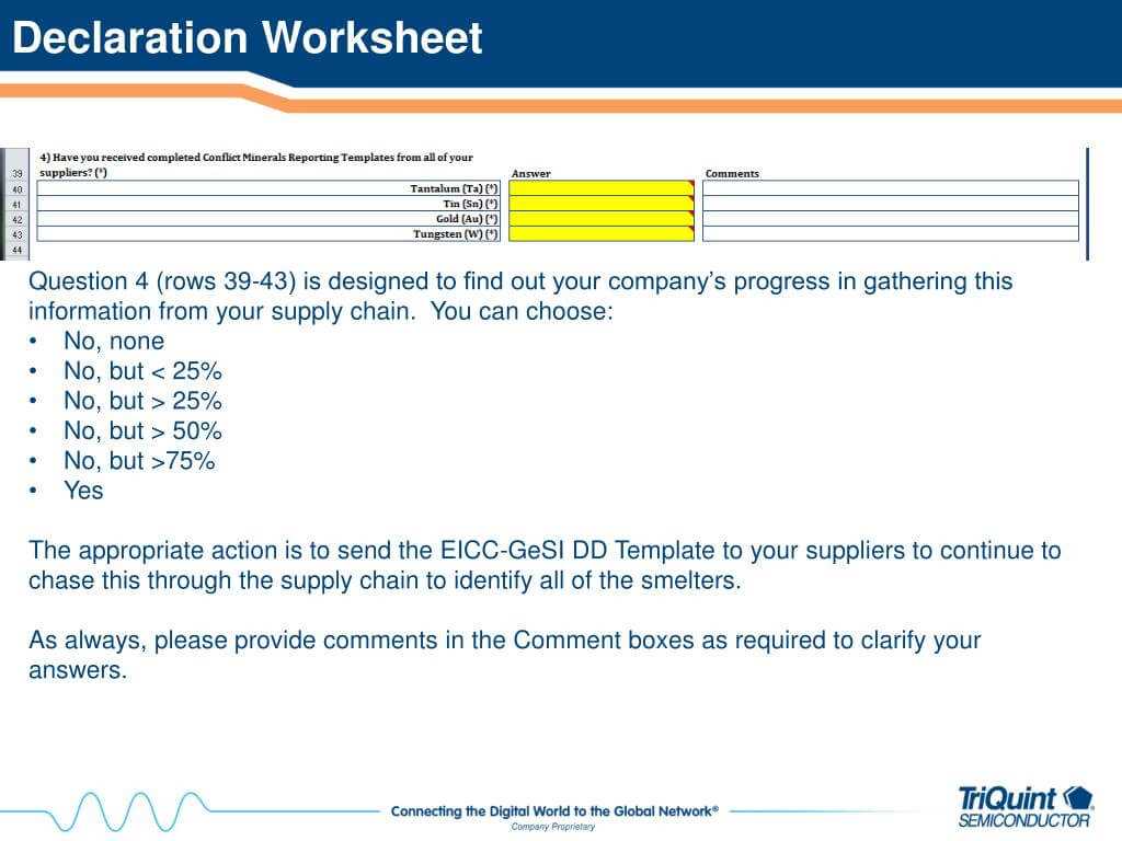 Ppt – How To Complete The Eicc Gesi Conflict Minerals Due With Eicc Conflict Minerals Reporting Template