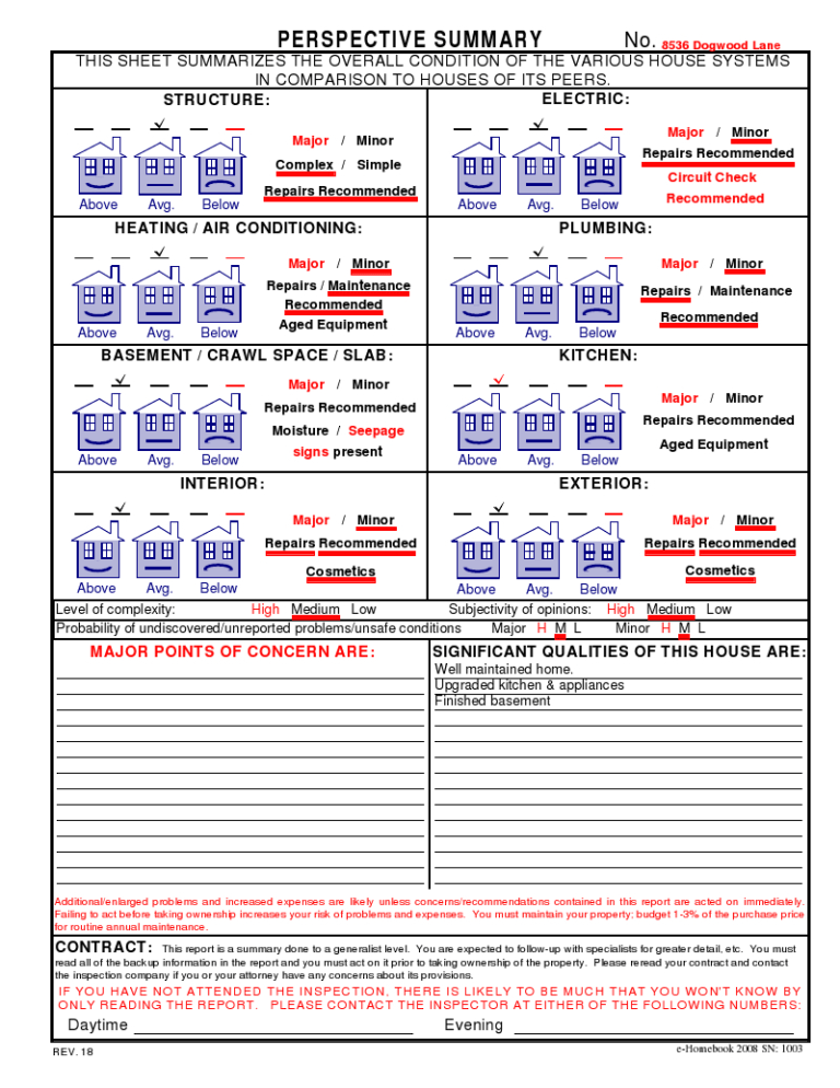 Pre Purchase Building Inspection Report Template inside Pre Purchase