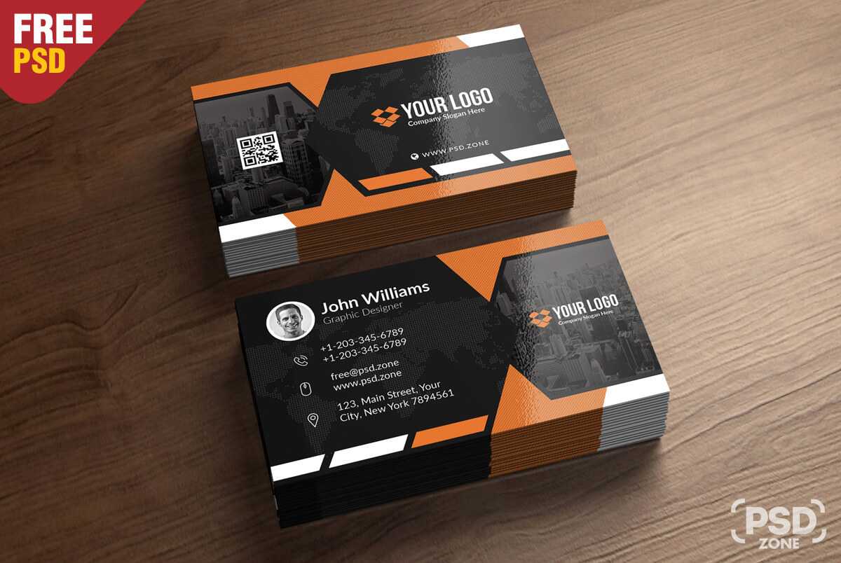 Premium Business Card Templates Free Psd – Psd Zone Regarding Free Psd Visiting Card Templates Download