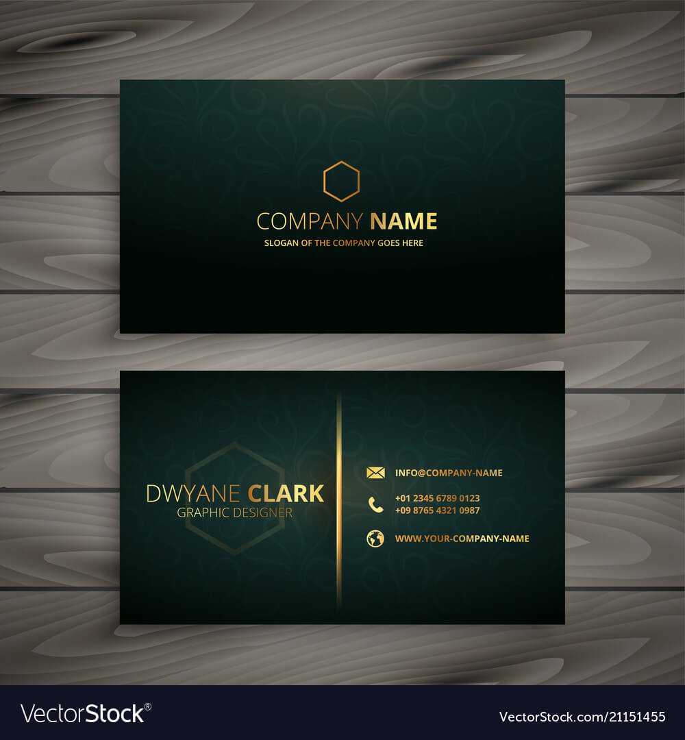 Premium Elegant Business Card Template With Regard To Free Bussiness Card Template