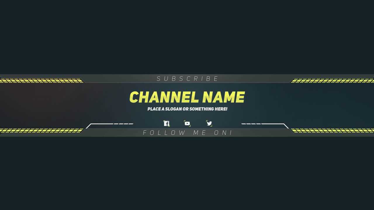 Premium Youtube Banner Template – Photoshop Template For Banner Template For Photoshop