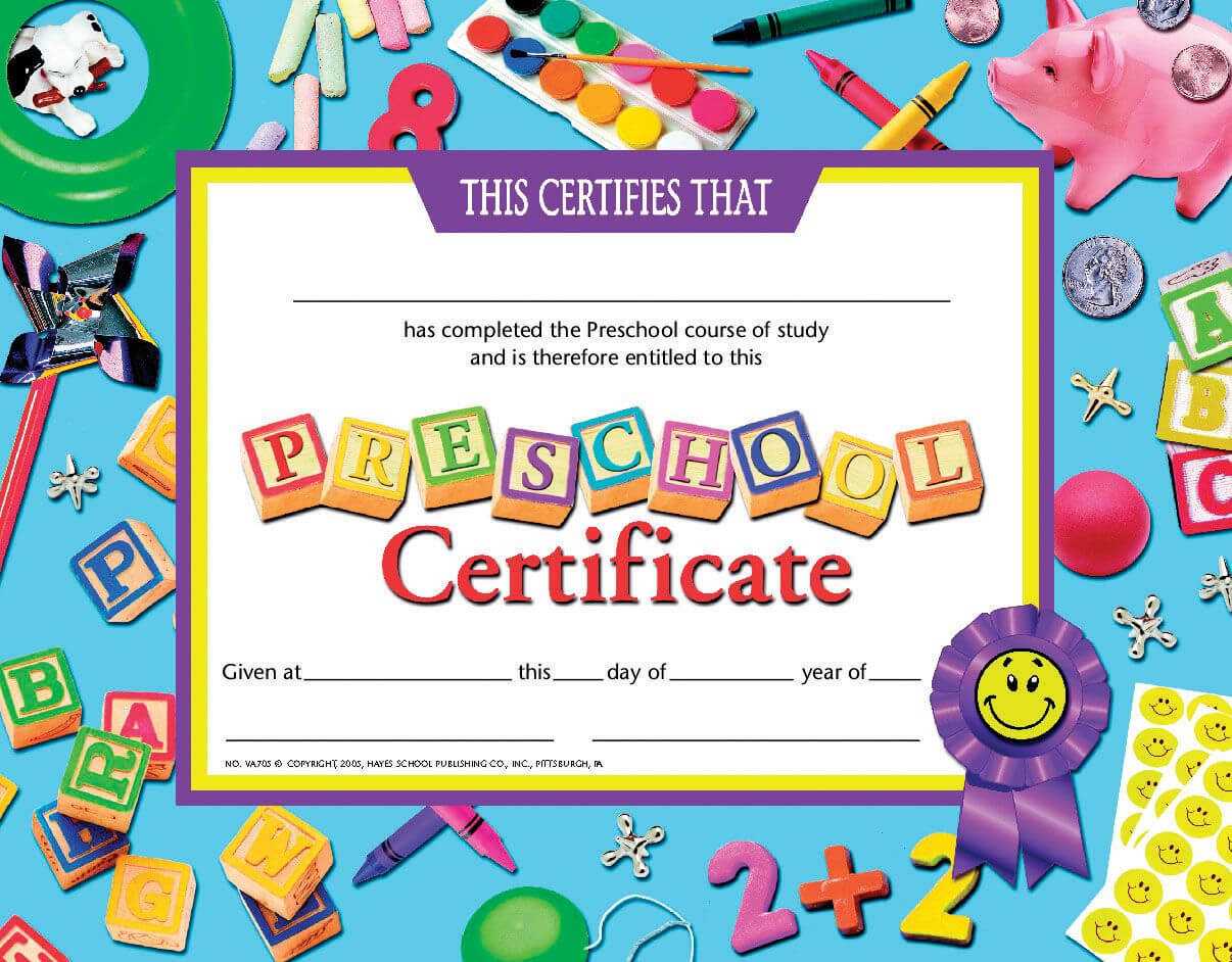 Preschool Certificate | Preschool Certificates, Certificate For Preschool Graduation Certificate Template Free