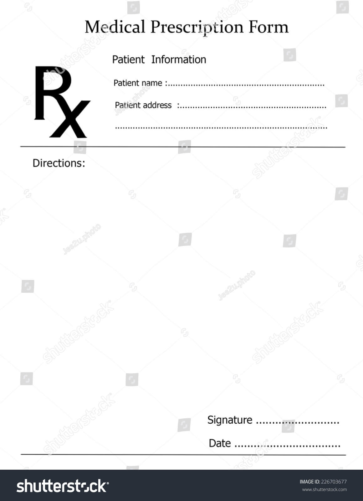 Prescription Pad Template.fake Prescription Template R8700 Pertaining To Blank Prescription Pad Template