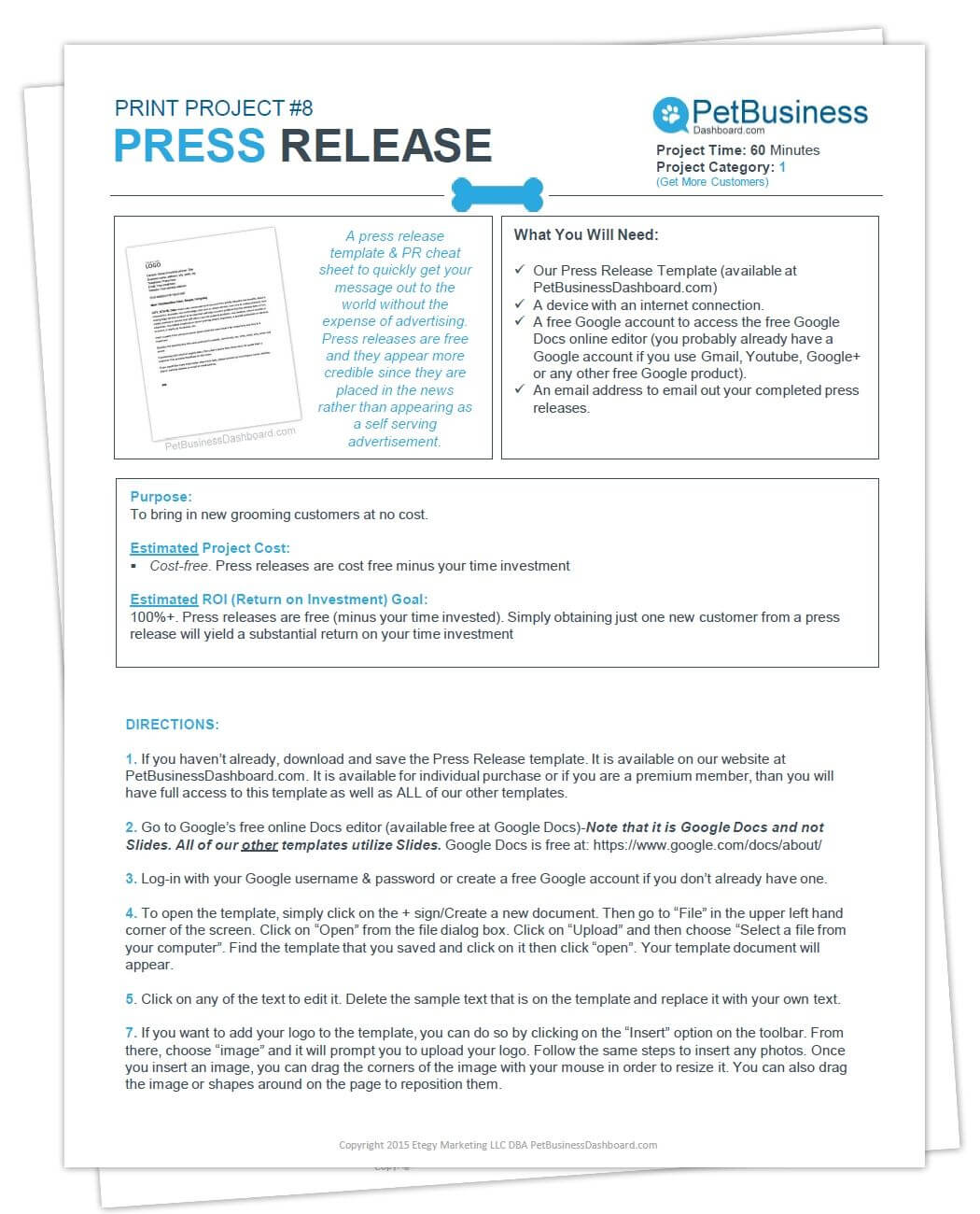 Press Release Template & Cheat Sheet | Dog Grooming Business Throughout Dog Grooming Record Card Template