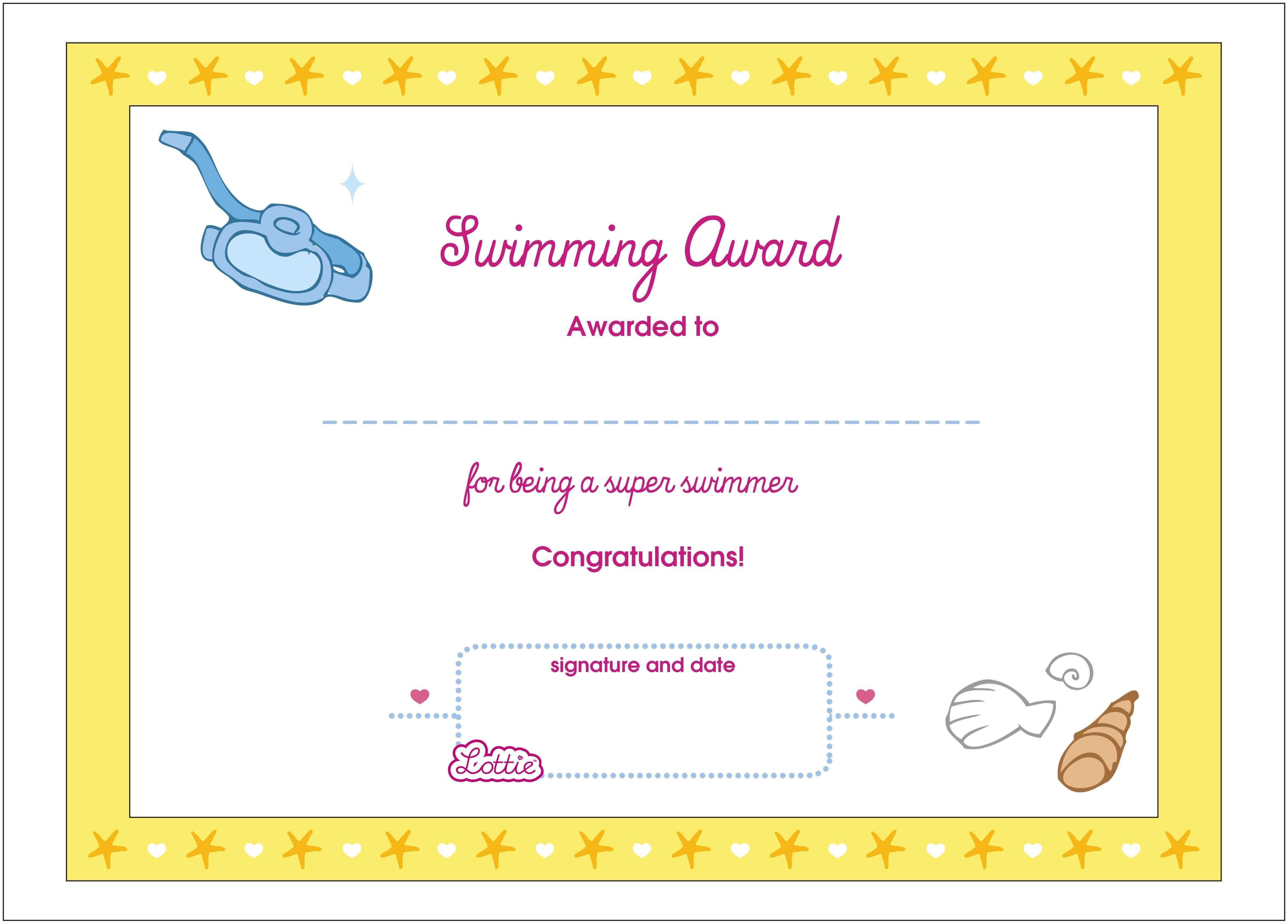 Printable Award Certificates – Bluedotsheet.co With Regard To Free Swimming Certificate Templates