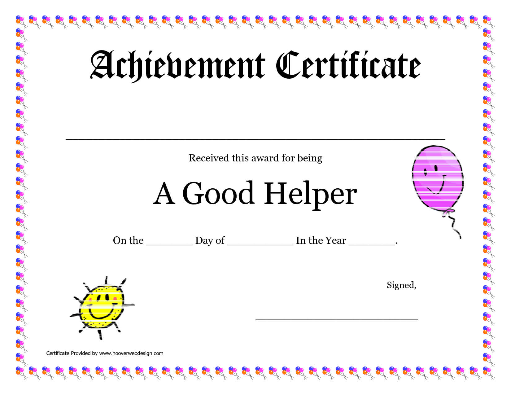 Printable Award Certificates For Teachers | Good Helper Throughout Teacher Of The Month Certificate Template