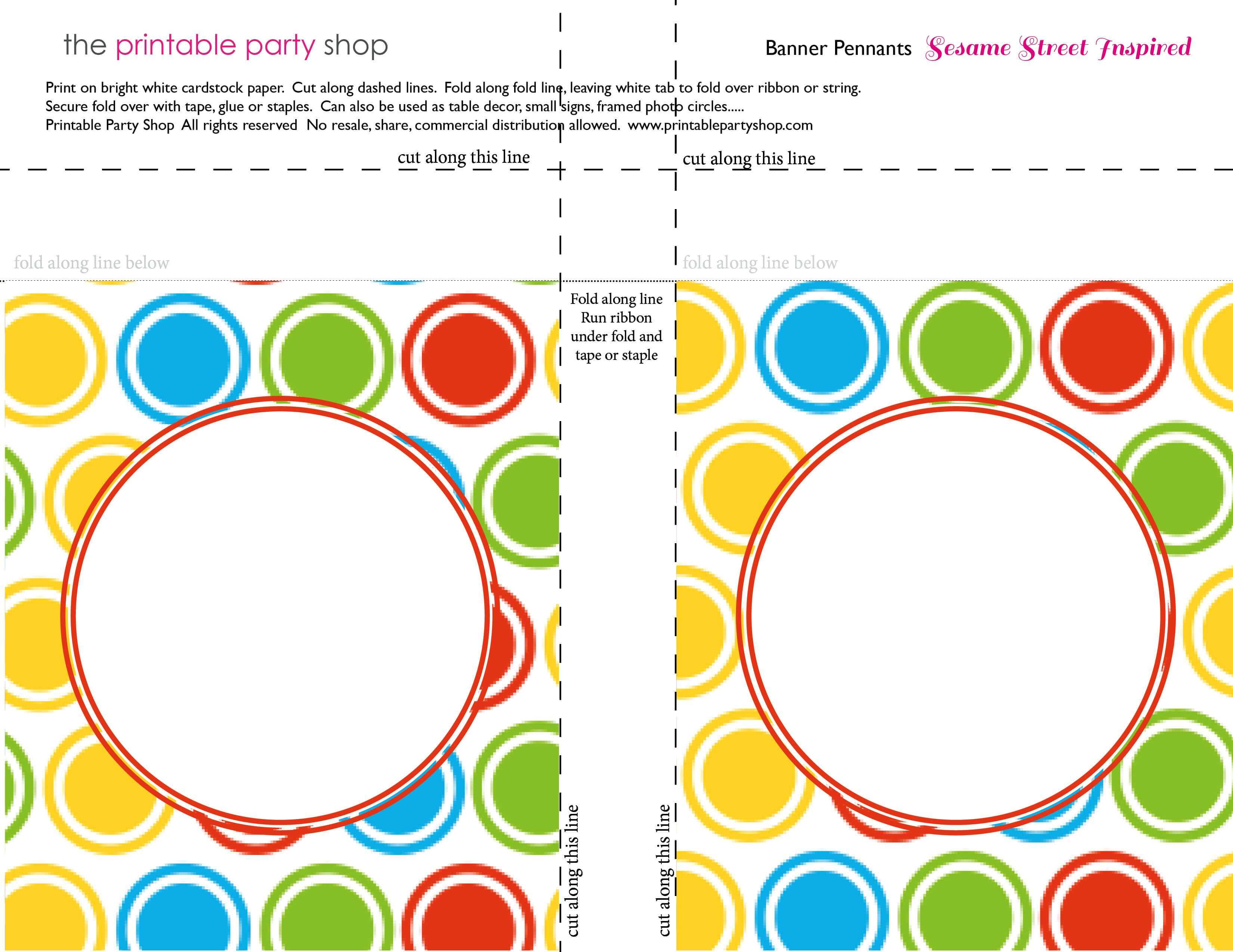 Printable Banners Templates Free | Banner Squares Big Dots In Staples Banner Template