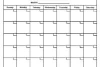 Printable Blank Calendar Template … | Blank Calendar Pages inside Full Page Blank Calendar Template