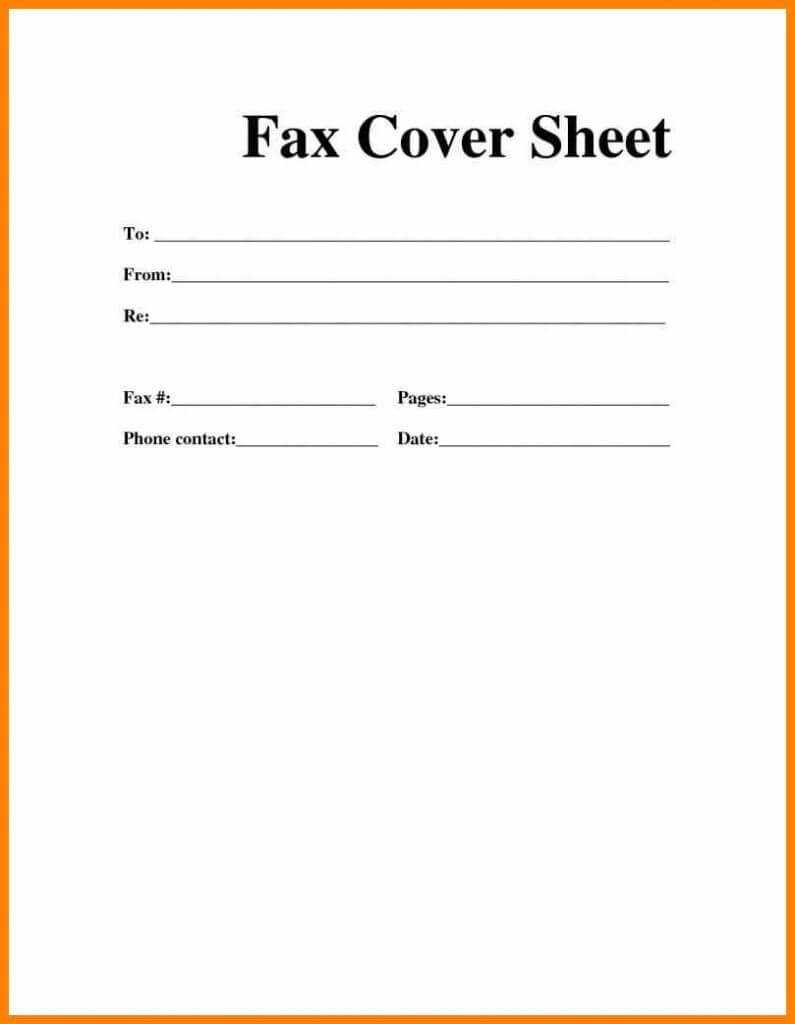 Printable Blank Microsoft Word Fax Cover Sheet | Fax Cover Inside Fax Template Word 2010