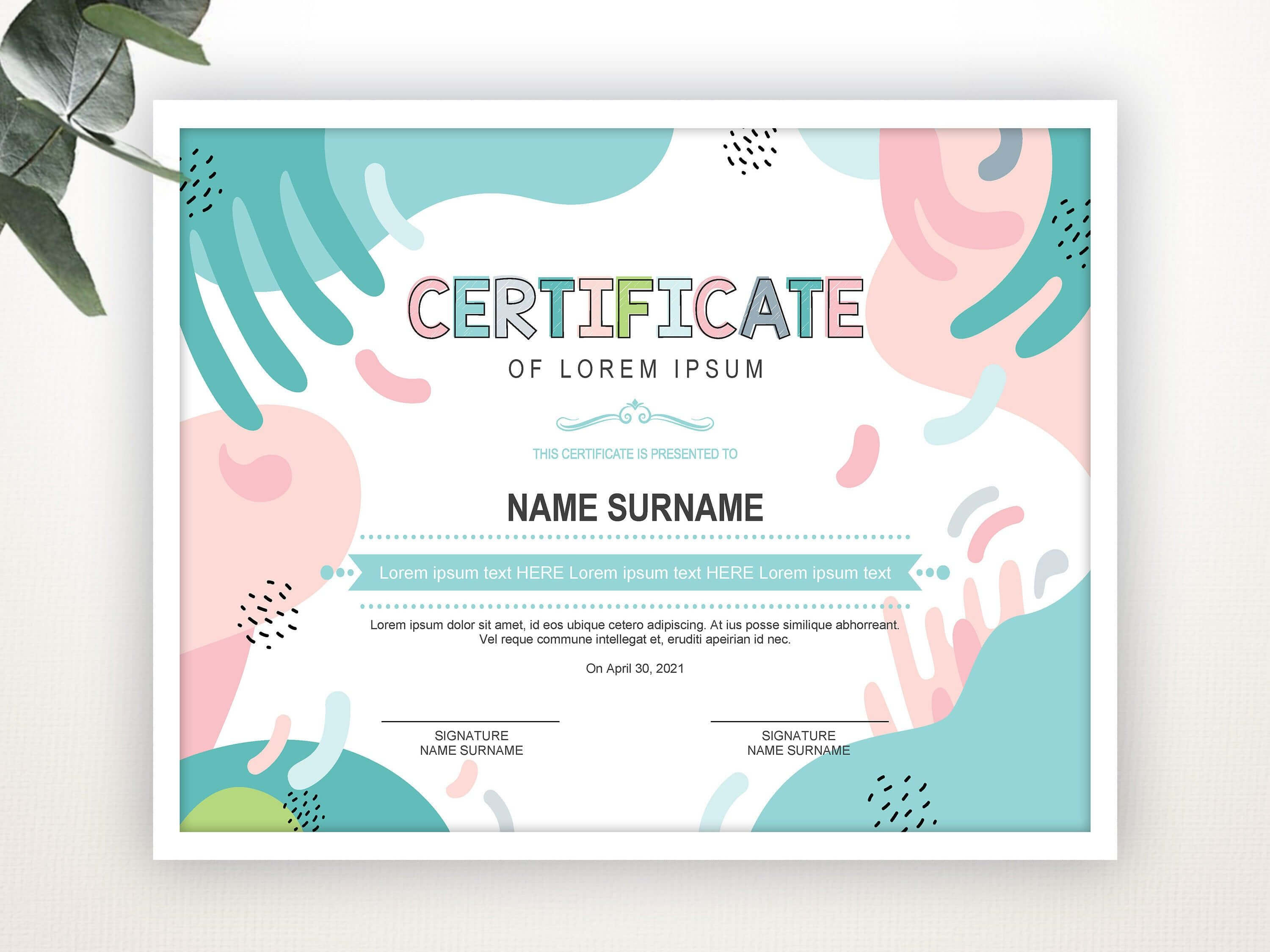 Printable Certificate Template, Editable Certificate Intended For Swimming Certificate Templates Free