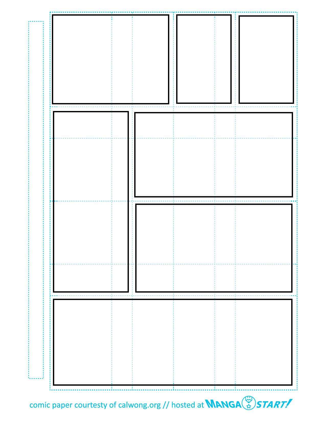 Printable Comic Strip Paper In 2019 | Comic Book Layout With Printable Blank Comic Strip Template For Kids