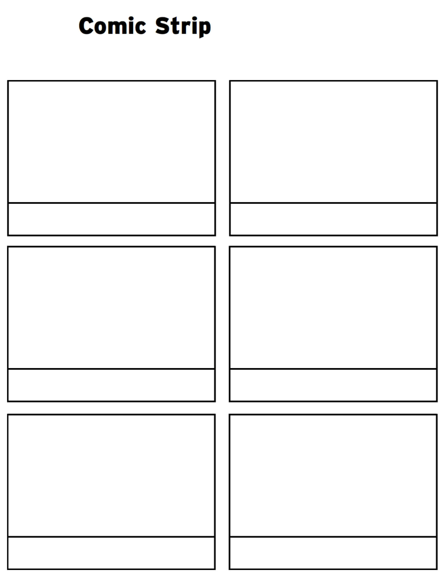 Printable Comic Strip Template Pdf Word Pages | Printable With Regard To Printable Blank Comic Strip Template For Kids