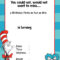 Printable Dr. Seuss Birthday | Birthday Invitation For for Dr Seuss Birthday Card Template