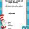 Printable Dr. Seuss Birthday | Birthday Invitation For for Dr Seuss Birthday Card Template