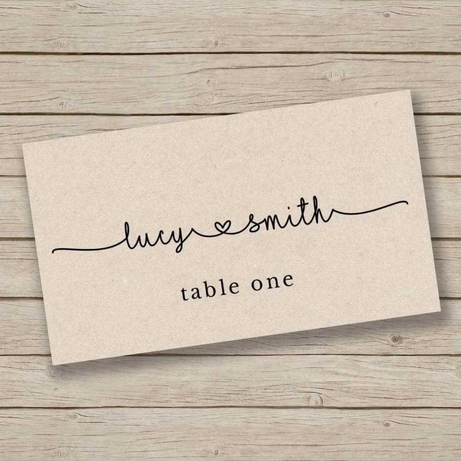 Printable Escort Card Template – Place Card Template – Tent In Printable Escort Cards Template