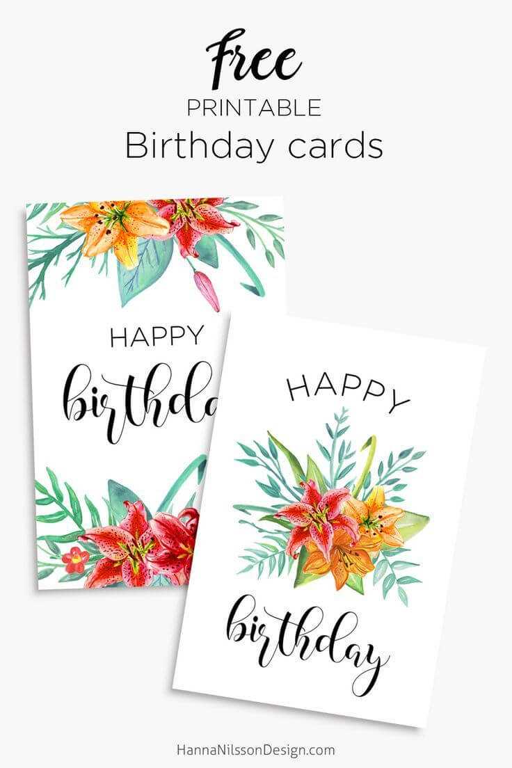 Printable Floral Birthday – Cards, Tags & Gift Box | Cards In Mom Birthday Card Template