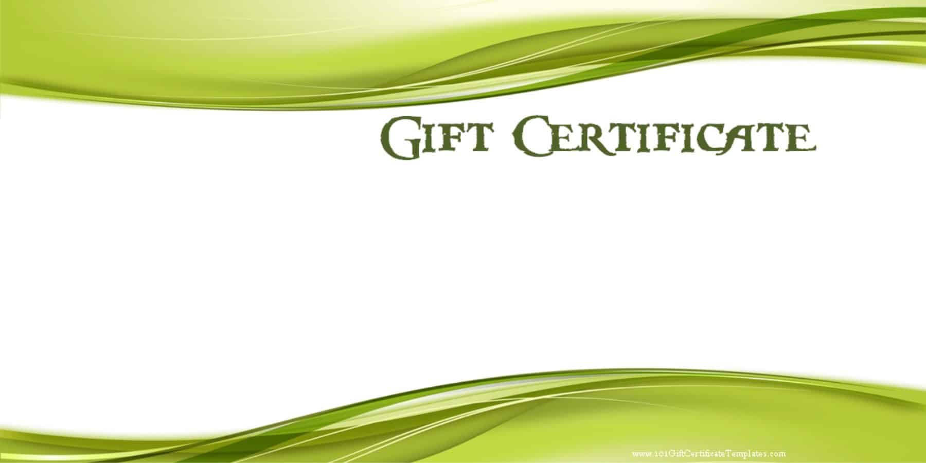 Printable Gift Certificate Templates Inside Custom Gift Certificate Template