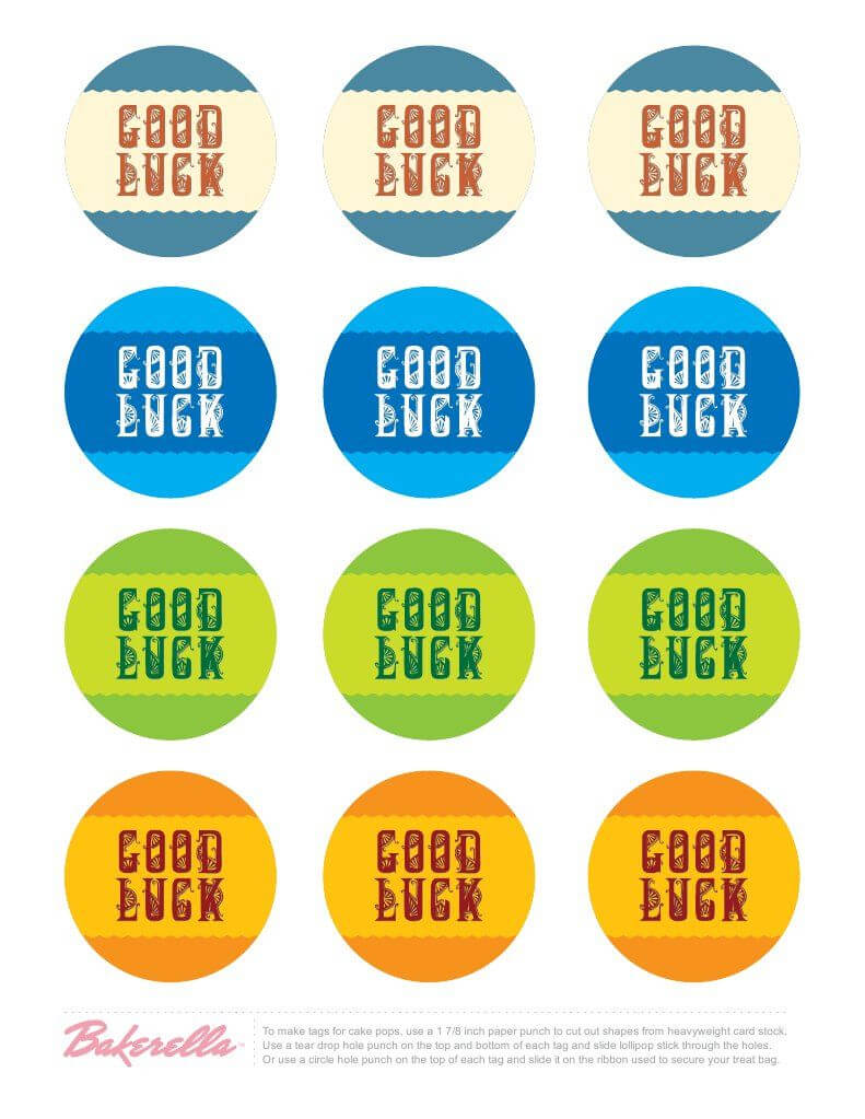 Printable Good Luck Labels | Time Of Giving | Good Luck With Regard To Good Luck Banner Template