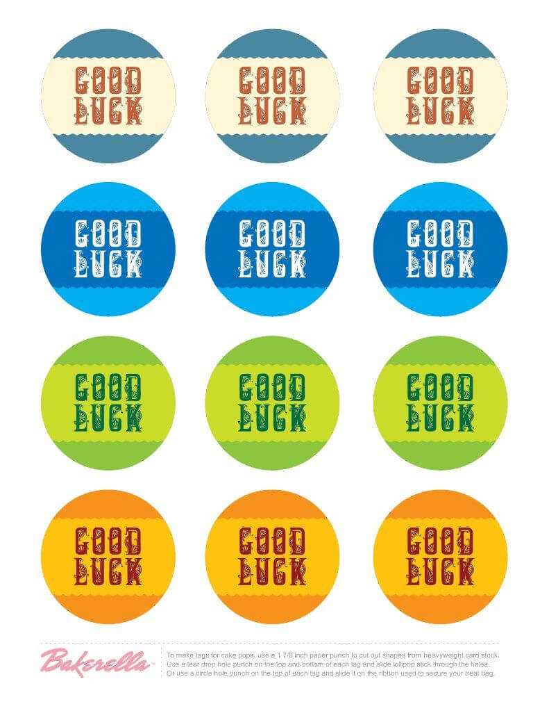 Printable Good Luck Labels | Time Of Giving | Good Luck With Regard To Good Luck Banner Template