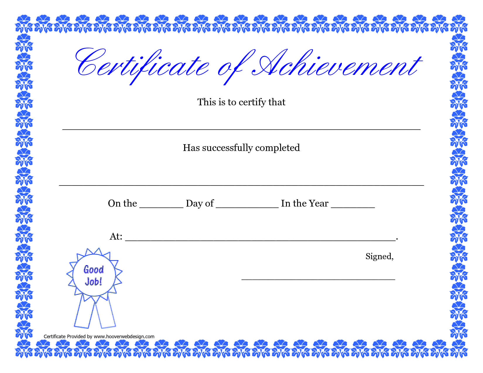 Printable Hard Work Certificates Kids | Printable Regarding Certificate Of Achievement Template For Kids
