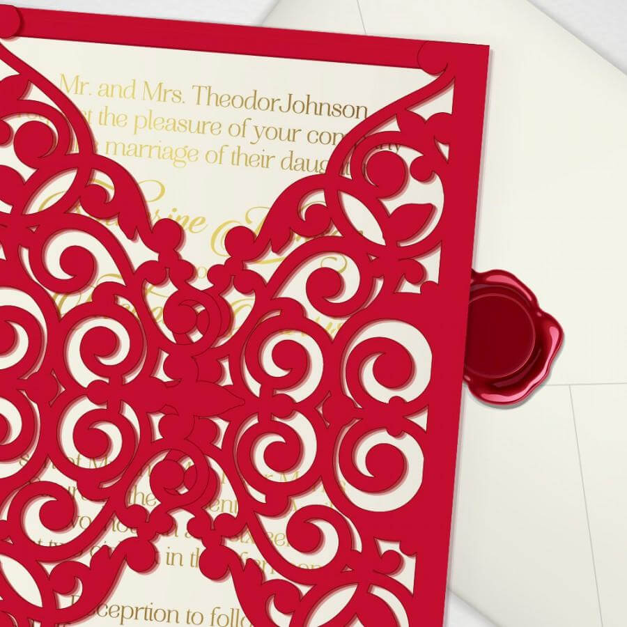 Printable Laser Cut Wedding Invitation Template, Vector Inside Free Svg Card Templates
