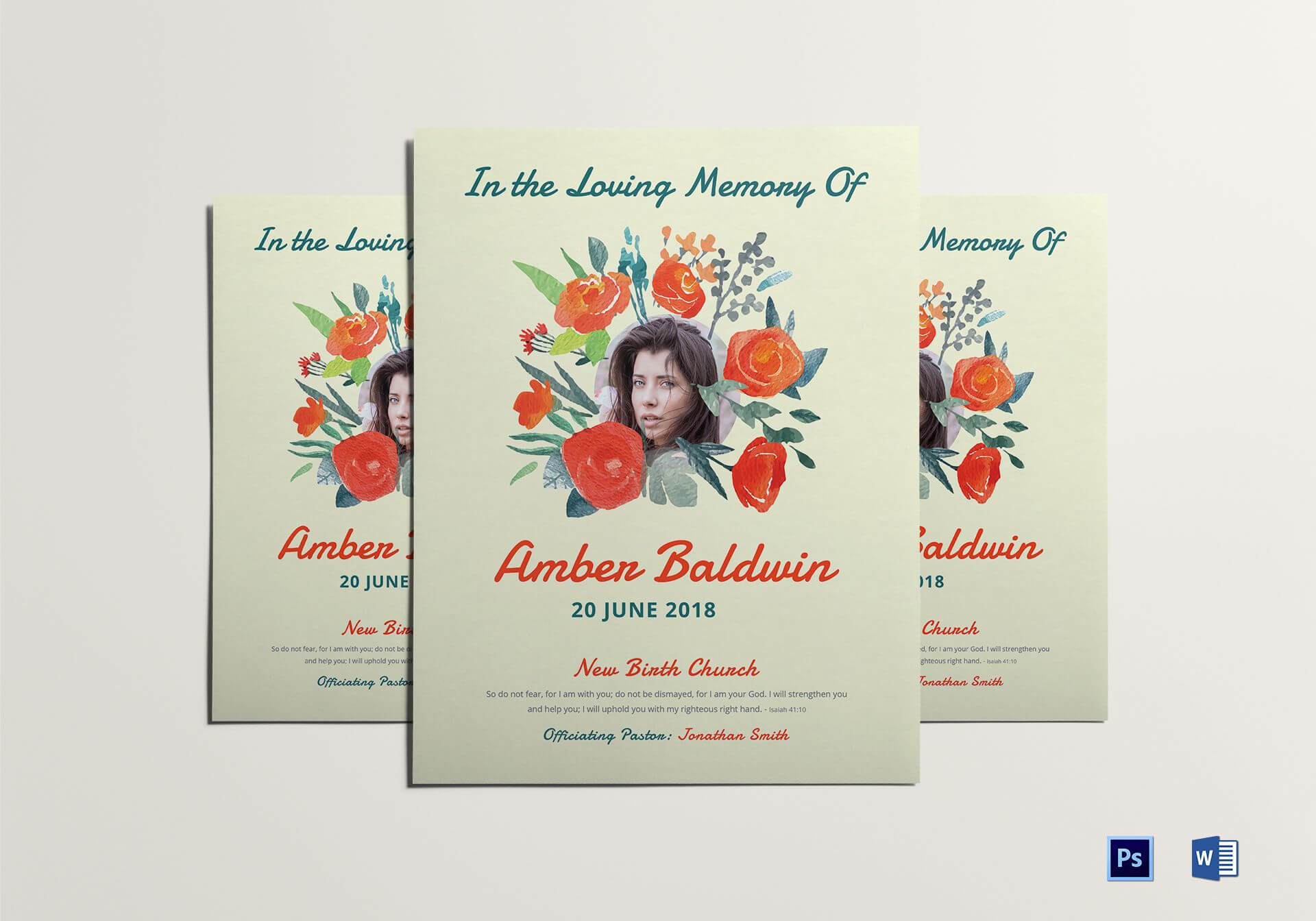 Printable Memorial Flyer With Regard To Memorial Brochure Template