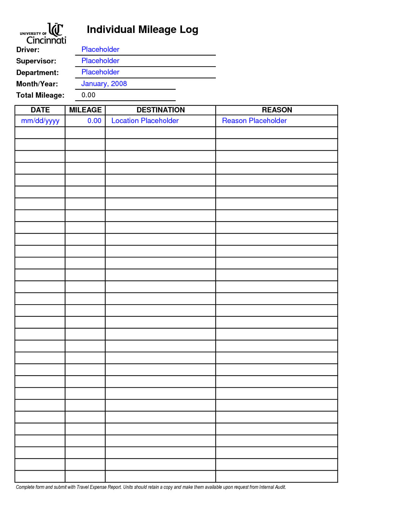 Printable Mileage Log Book | Business Forms | Report Card With Boyfriend Report Card Template