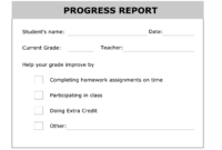 Printable Progress Report Template | Good Ideas | Progress with regard to Student Grade Report Template