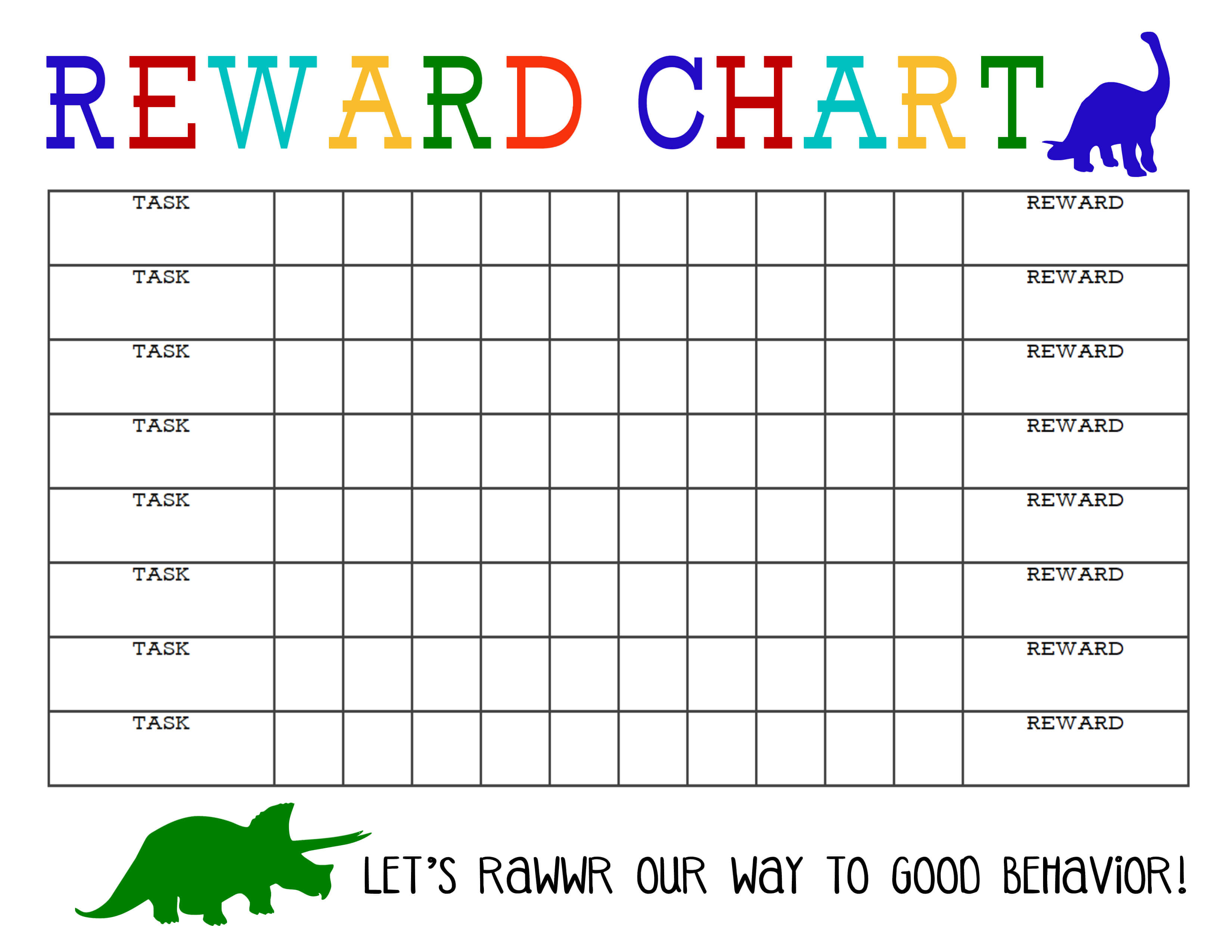 Printable Reward Chart – The Girl Creative Inside Blank Reward Chart Template