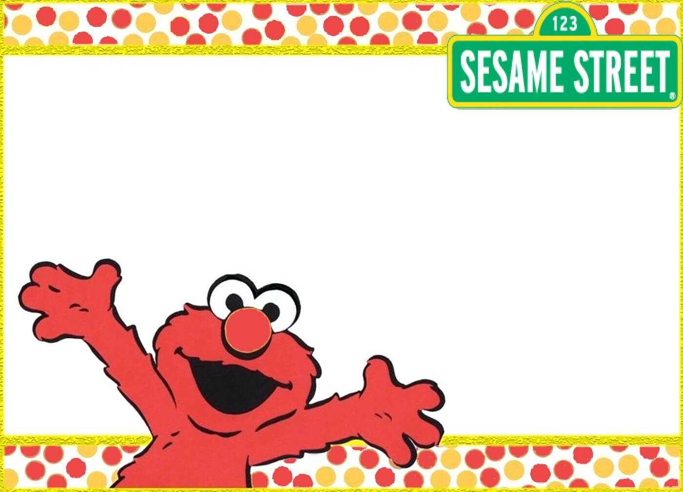 Printable Sesame Street Elmo Invitation Card In 2019 | Elmo Within Elmo Birthday Card Template