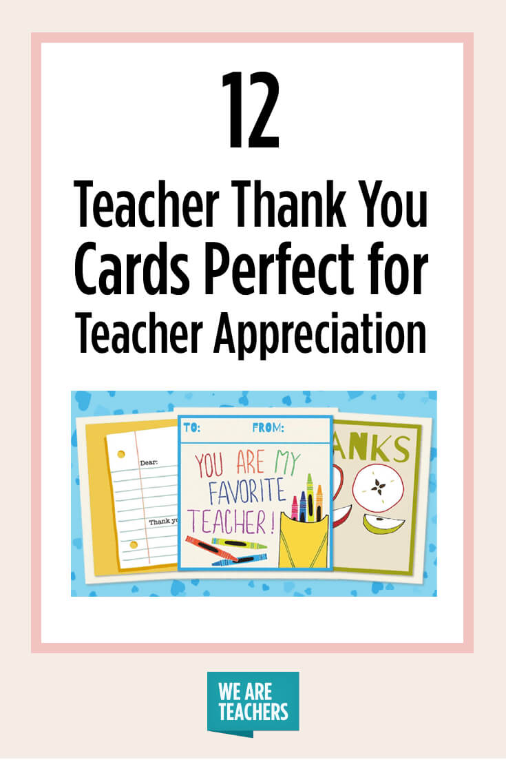 Printable Teacher Thank You Cards For Teacher Appreciation In Thank You Card For Teacher Template