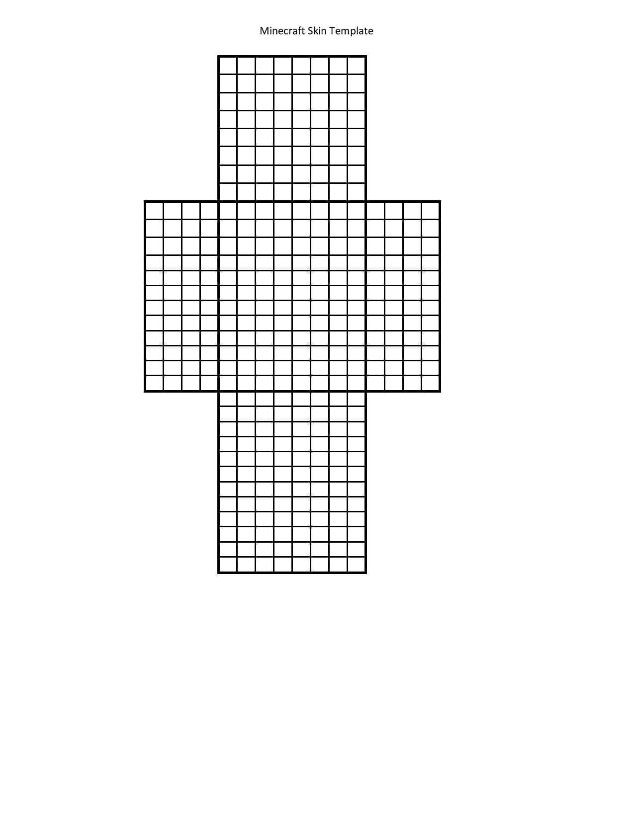 Printable Template For Minecraft Skin Creation. Use Markers With Minecraft Blank Skin Template