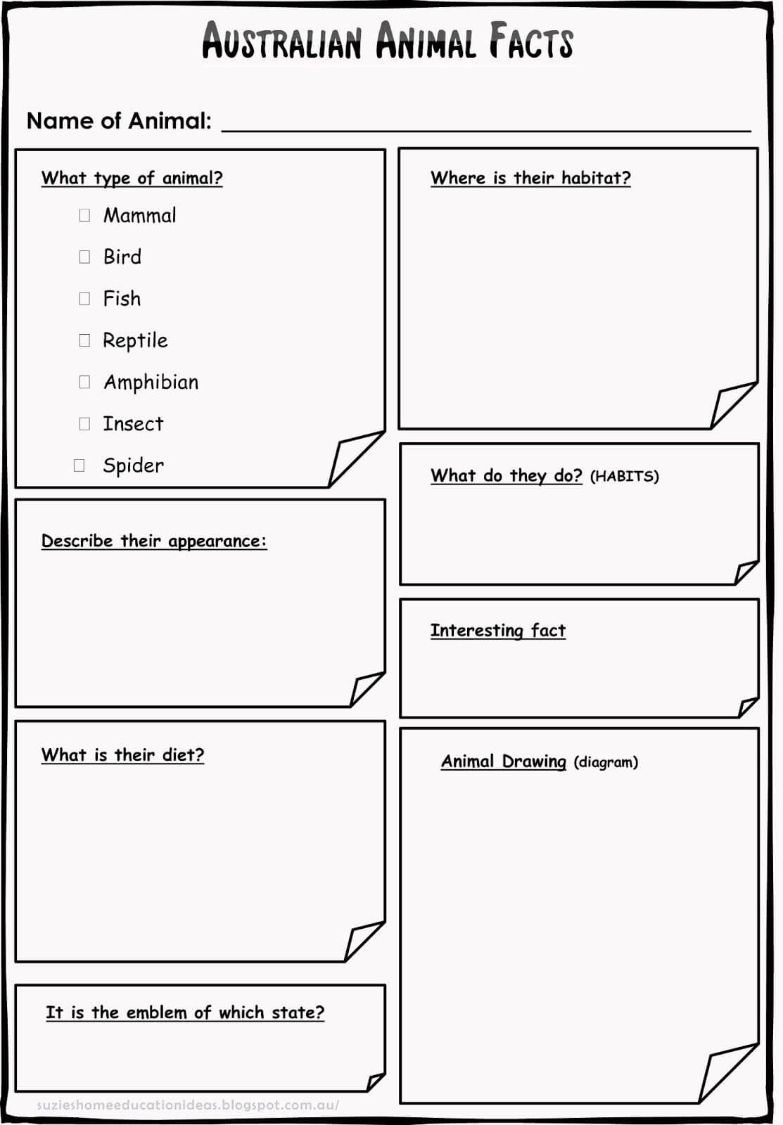 Printable - Template For Recording Information/facts On Within Template For Information Report