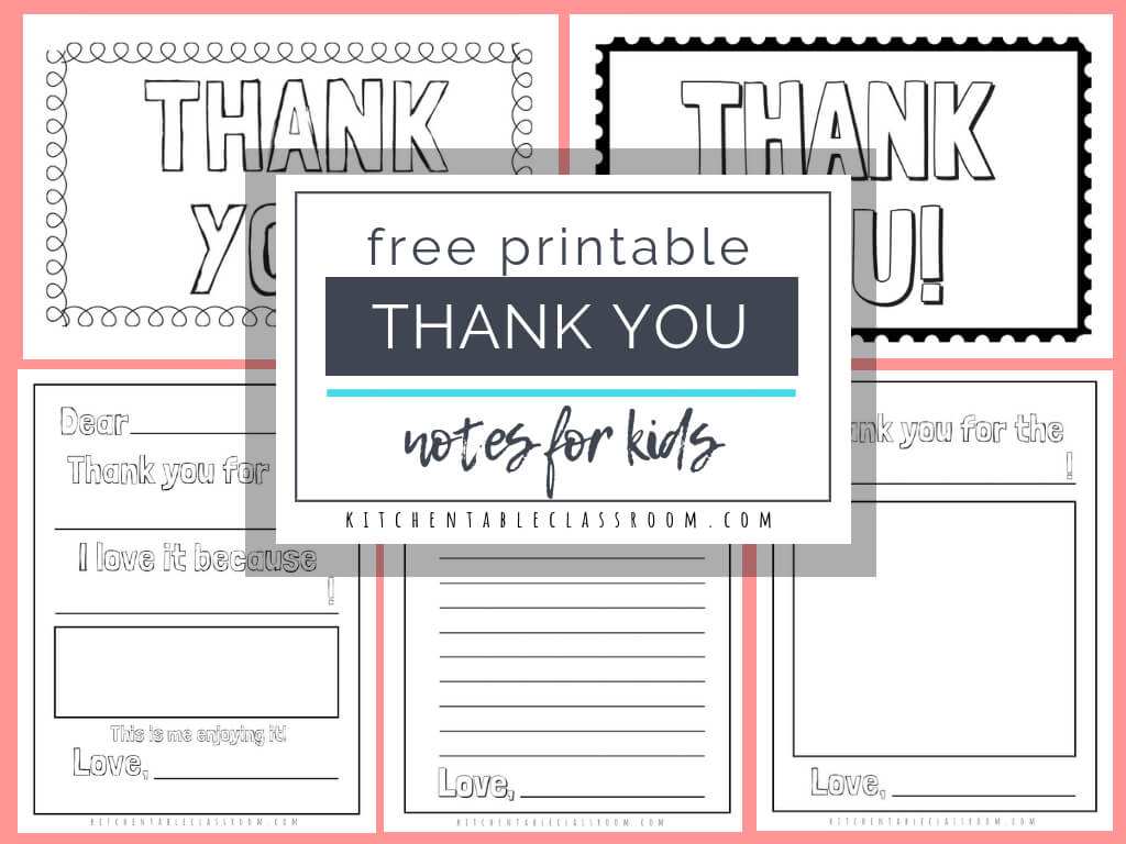 Printable Thank You Cards For Kids – The Kitchen Table Classroom Throughout Library Catalog Card Template