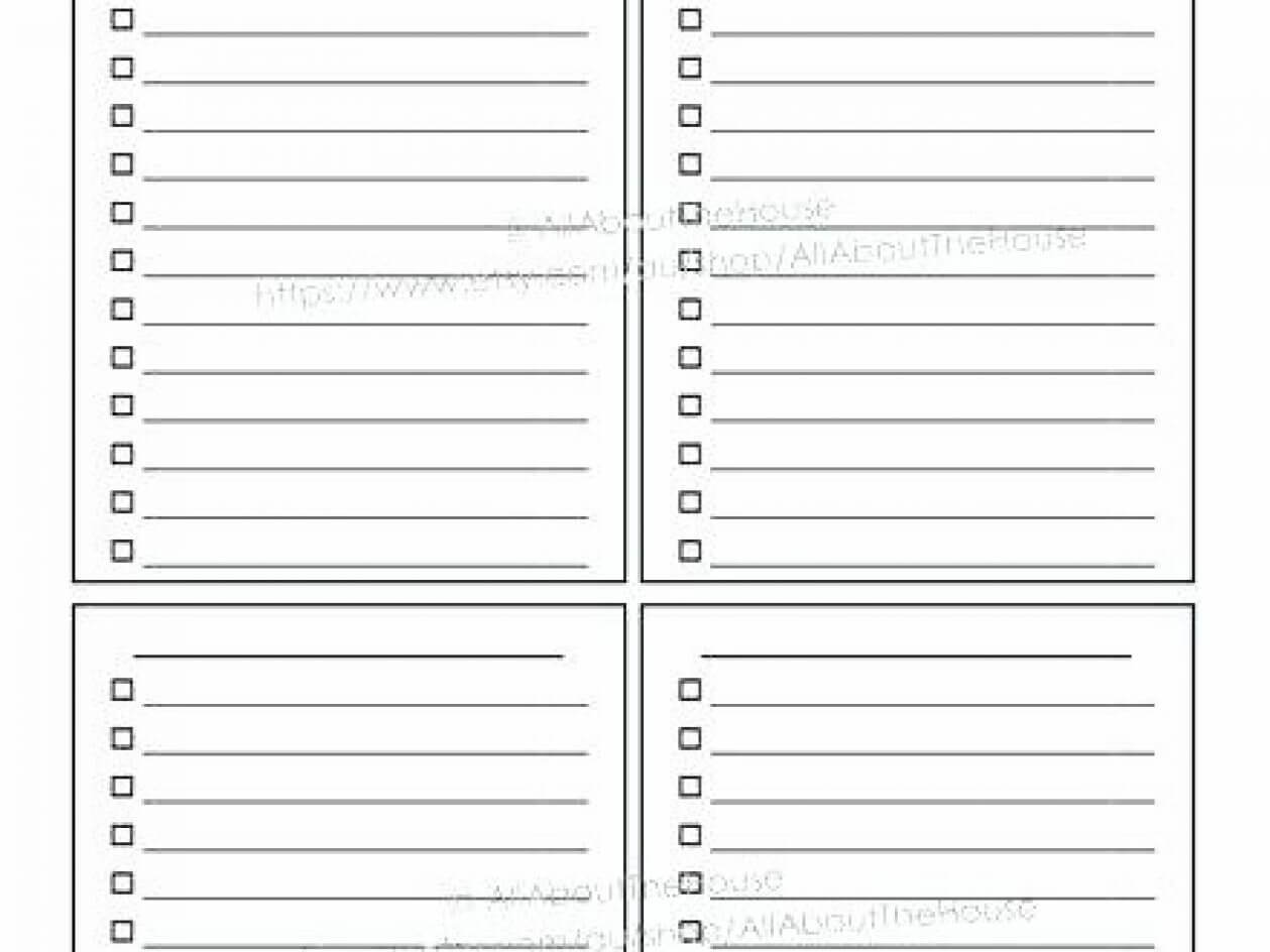 Printable To Do List Templates Intended For Blank Checklist Template Pdf