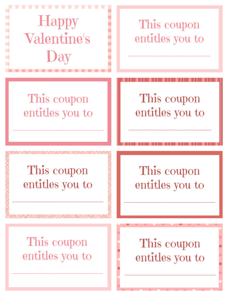 Printable Valentine Coupon Book Blank | Coupon Template Throughout Blank Coupon Template Printable