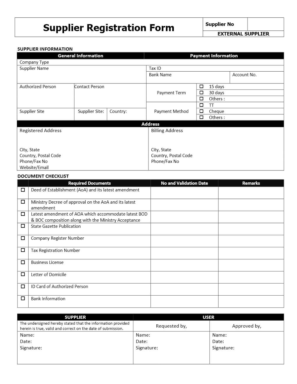 Printable Vendor Stration Form Template Student Word Camp Intended For Registration Form Template Word Free