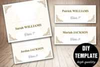 Printable Wedding Placecard Template 3.5X2 Foldover, Diy for Fold Over Place Card Template