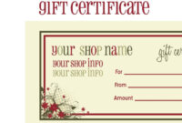 Printable+Christmas+Gift+Certificate+Template | Massage inside Massage Gift Certificate Template Free Download