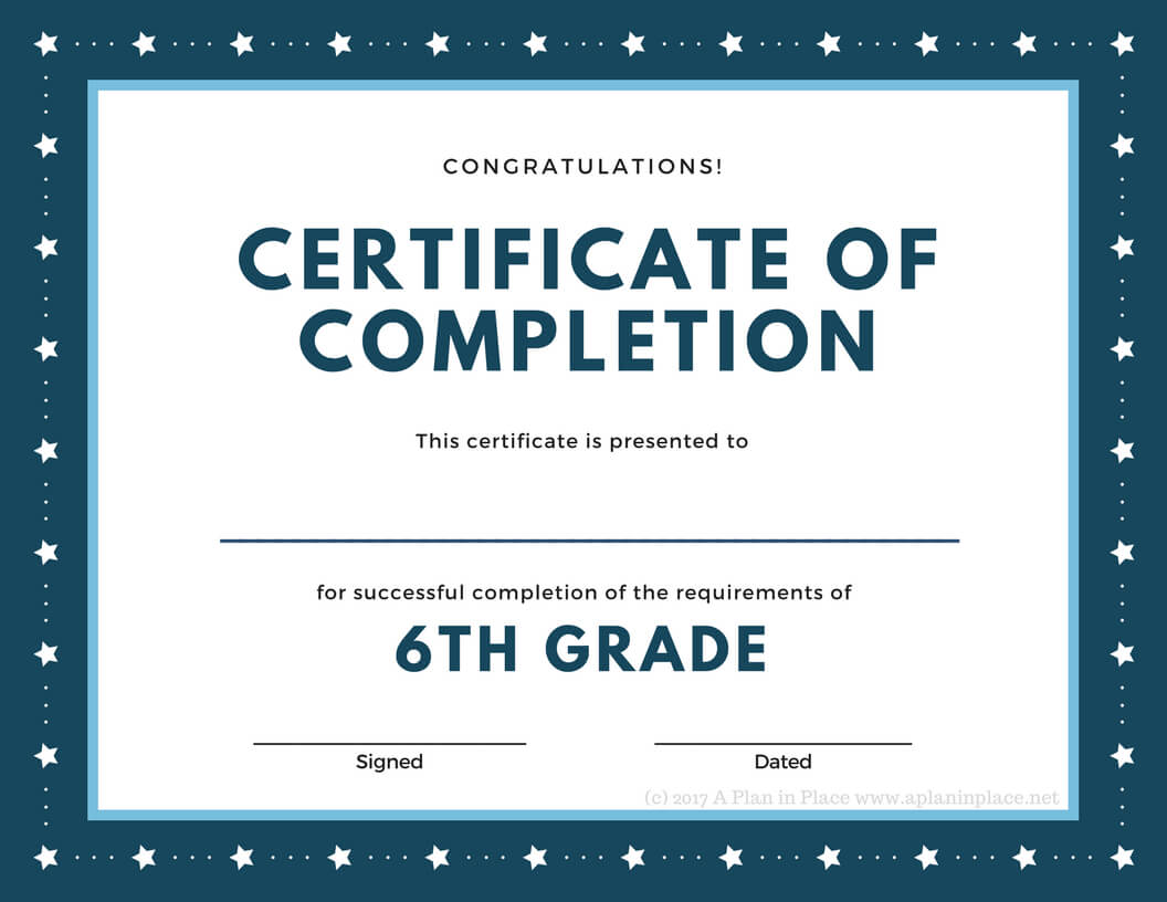 Printed Certificates With 5Th Grade Graduation Certificate Regarding 5Th Grade Graduation Certificate Template