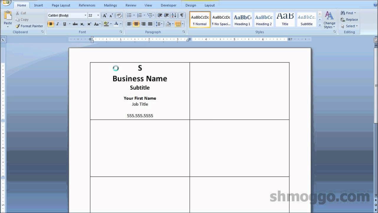 Printing Business Cards In Word | Video Tutorial Inside Microsoft Word Index Card Template